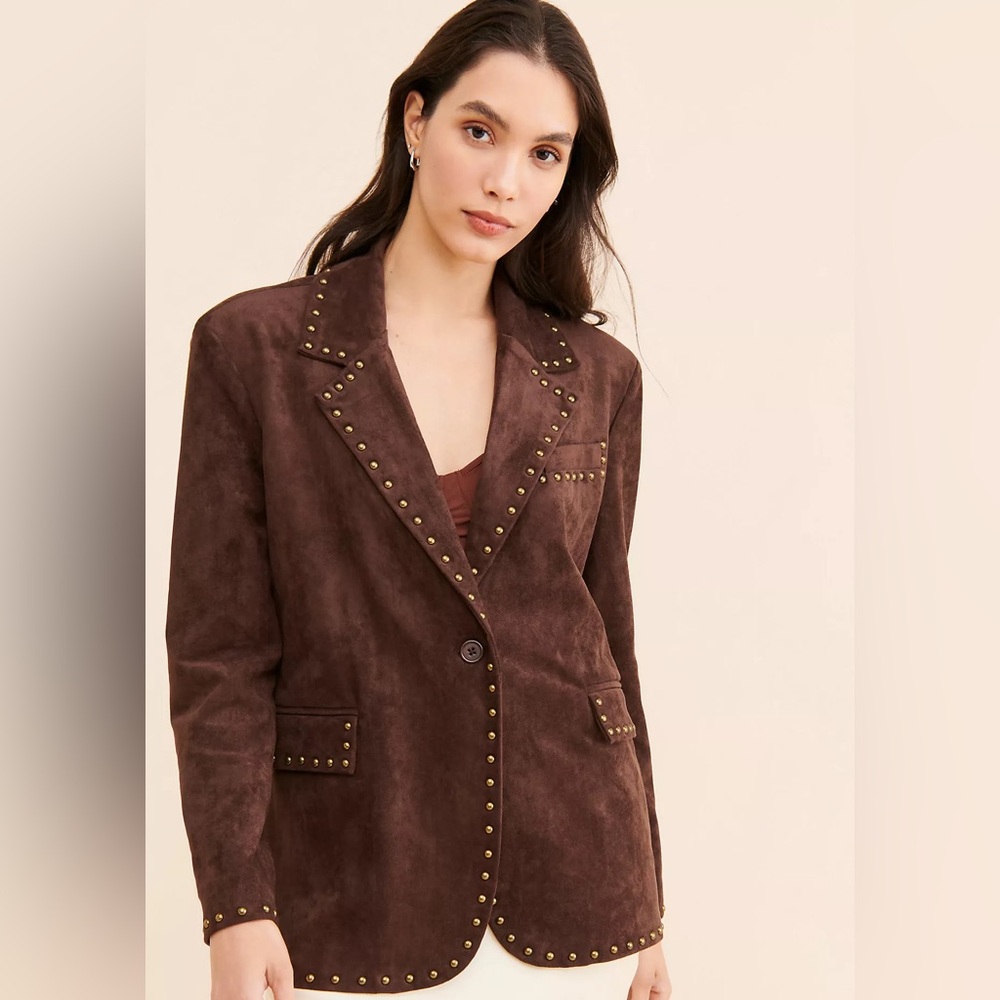BLANKNYC Studded Vegan Suede Blazer Jacket, NWOT, size 2X